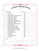 Wedding Coordinator Rehearsal Checklist