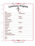 Ceremony Program