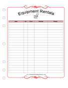Wedding Planner Equipment Rental