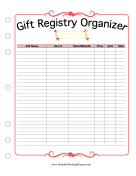 Gift Registry Organizer