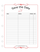 Wedding Planner Save The Date