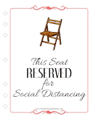 Wedding Planner Seat Reserved Social Distancing