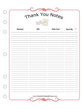 Wedding Planner Thank You Notes