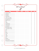 DIY Or Buy Checklist wedding planners